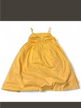 Yellow hunter & brown mini dress